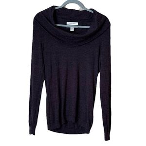Ellen Tracy 100% Extra Fine Merino Wool Cowl Neck Sweater
